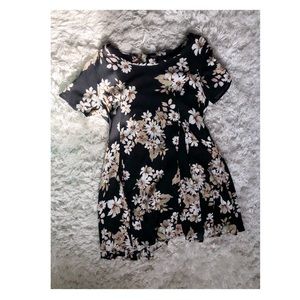 Neutral Colored Floral Dress